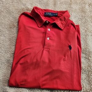 Polo by Ralph Lauren Men's Red Polo Shirt Dri-fit Shirt Size L/G